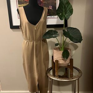 Nicki Minaj Tan Zipper Body Con